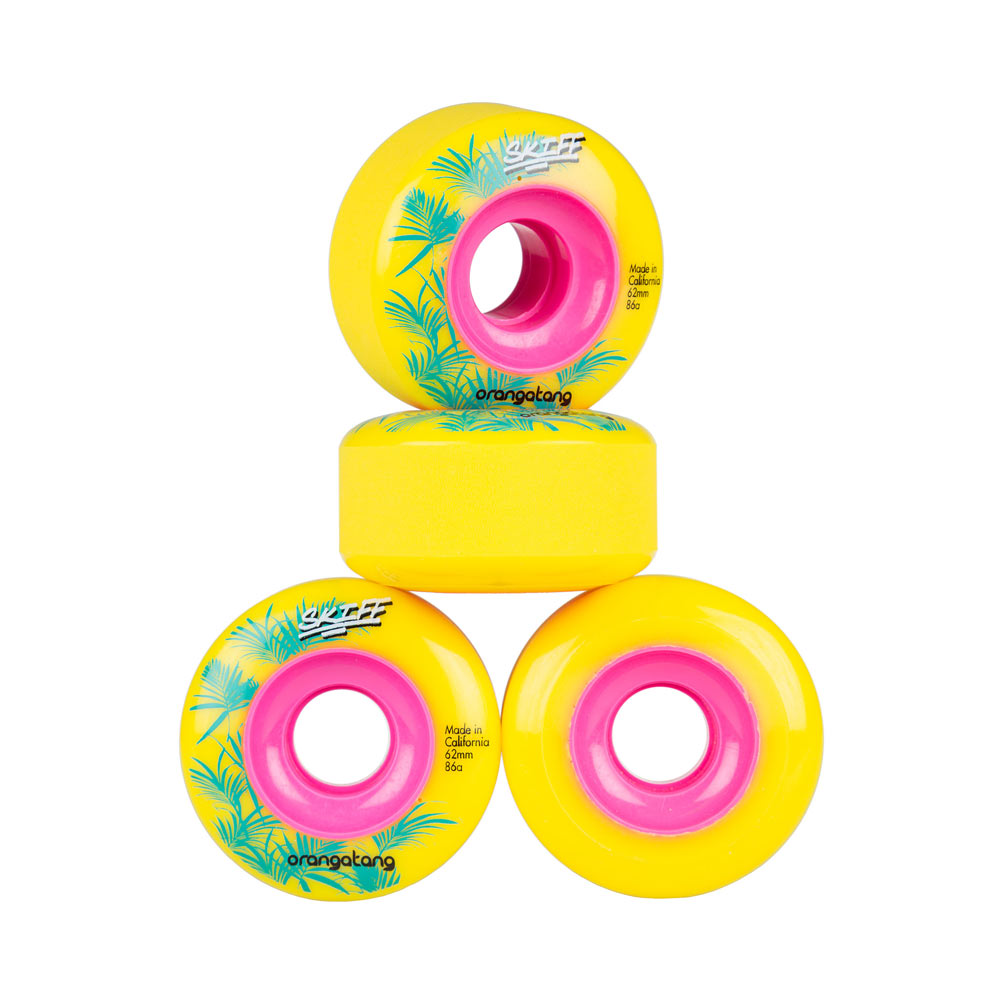 Roues Skateboard Orangatang Roues De Skate Orangatang Skiff 62mm 86a - Polyvalentes Tout-terrain - Set De 4, Jaunes Wheels Skate Polyvalentes Roues Skateboard Orangatang Roues De Skate Orangatang Skiff 62mm 86a - Polyvalentes Tout-terrain - Set De 4, Jaunes Wheels Skate Polyvalentes