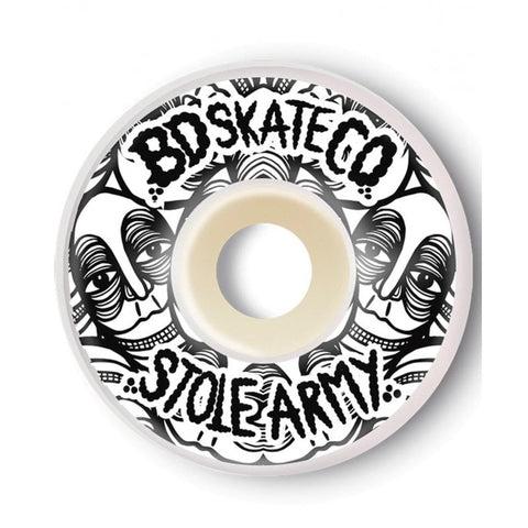 BDSkate Wheels Stole Army White 101A 52mm