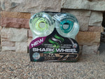 SHARK Wheels 72MM, 78A CLEAR WITH Turqouise and Yellow HUB Limited Edition