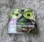 SHARK Wheels 72MM, 78A CLEAR WITH GREEN HUB DNA