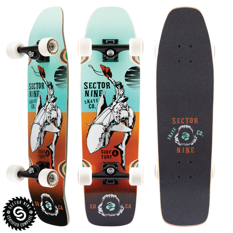 Sector 9 GAUCHO NINETY FIVE TEAL  Length: 30.5” Width: 8.375” - Skate Planet Thailand