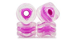 SHARK Wheels 72MM, 78A CLEAR WITH PINK HUB DNA