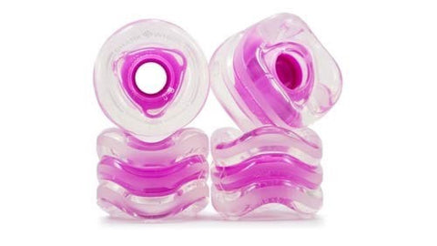 SHARK Wheels 72MM, 78A CLEAR WITH PINK HUB DNA
